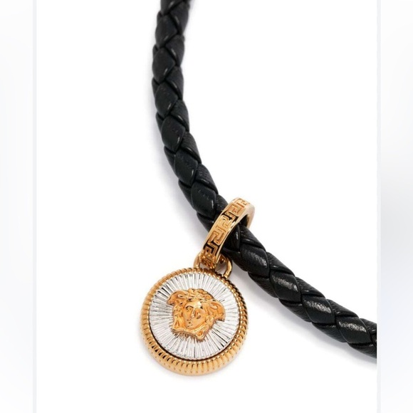 Versace Leather Biggie Necklace - Picture 2 of 8